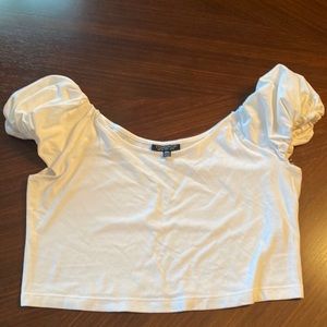Top Shop crop with puffy sleeve
